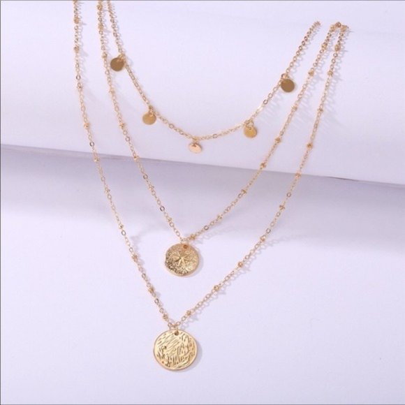 CLEARANCE🔥 Multilayer Star Disk Necklace - Picture 6 of 7